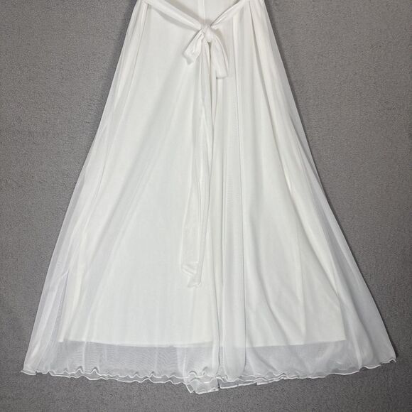 Connected Apparel Babydoll Dress Womens Size 6 Ivory White Bridal Feminine Flowy - Picture 15 of 16